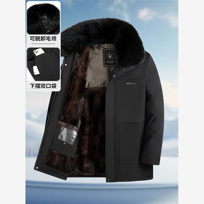 爸爸冬装外套加绒加厚棉衣中老年人男装爷爷冬季棉服棉袄防寒衣服