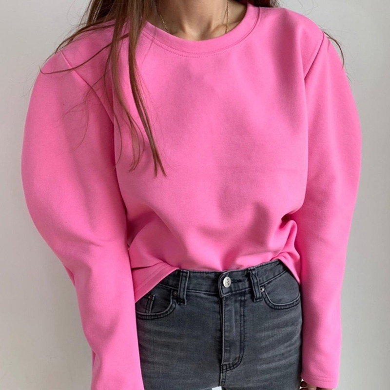 New pullover loose puffy sleeve hoodie新款套头宽松泡泡袖卫衣