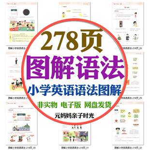 儿童小学英语语法图解学习名词冠词代词一般现在时句子成分电子版