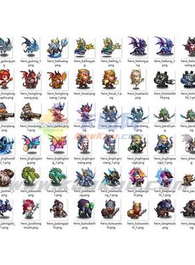 spine002-二头身Q版魔兽风格人物Spine骨骼动画745套技能特效2d动