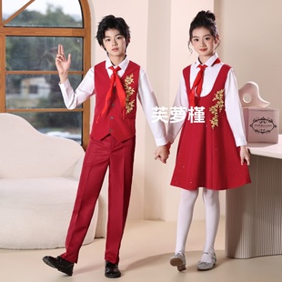 儿童合唱服中小学生合唱团红领巾诗歌朗读演讲主持人礼服爱国表演