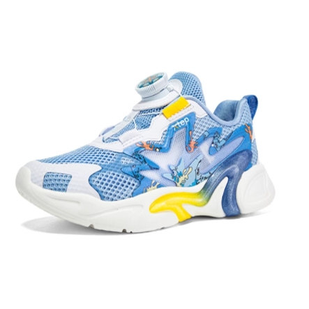 特步网面减震男小童休闲运动鞋