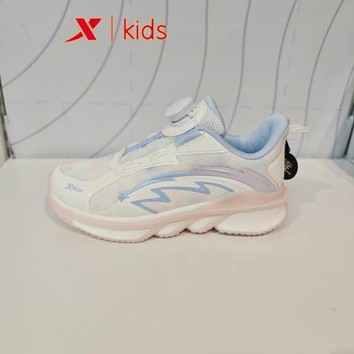 特步儿童鞋2025春675114114021原399女大童运动鞋网面透气跑步鞋