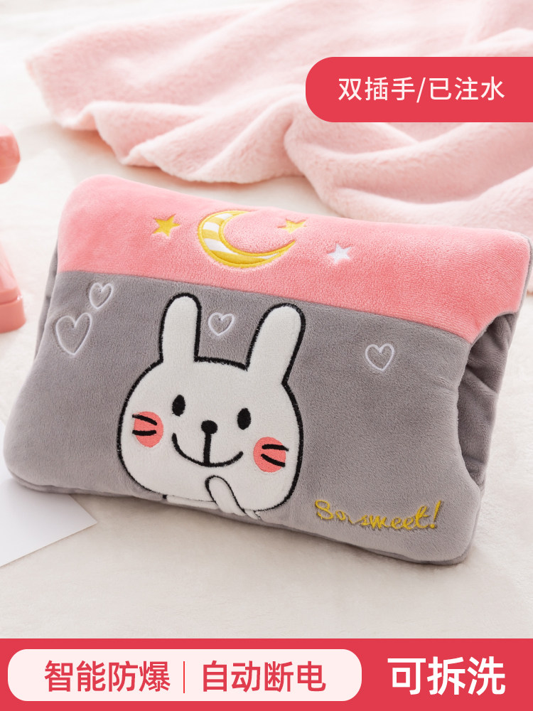 손 따뜻하게 2023 새로운 뜨거운 물병 따뜻한 물병 겨울 충전식 폭발 방지  따뜻한 플러시 소녀를위한