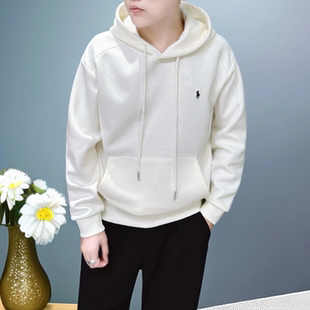 欧美时尚刺绣战马连帽卫衣春秋潮牌宽松休闲百搭长袖上衣打底外套