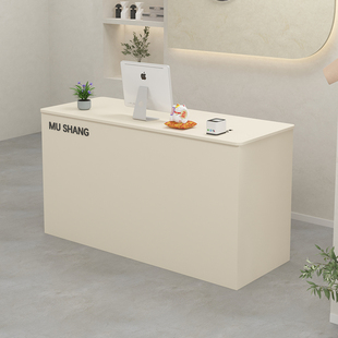 服装店中古风小型前台收银台圆角防磕中岛吧台接待台超市商用柜台