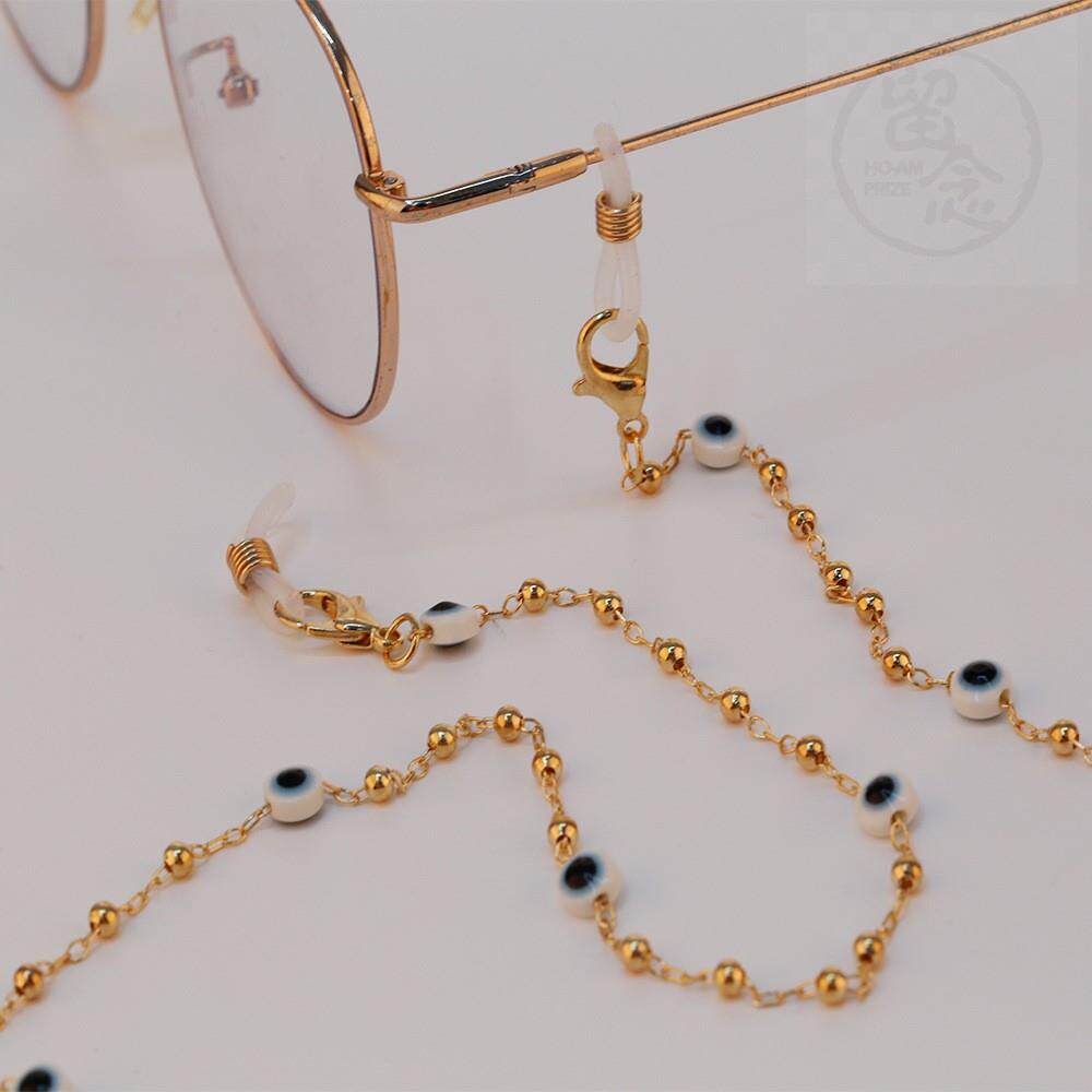 ELECTROPLATED GOLD EYE ANTI LOSS MASK CHAIN ACCESSORIES NEC