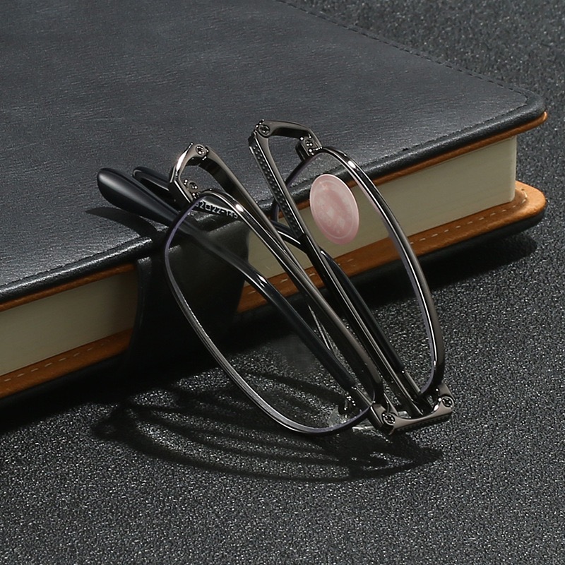 新款金属全框折叠便携阅读老花镜