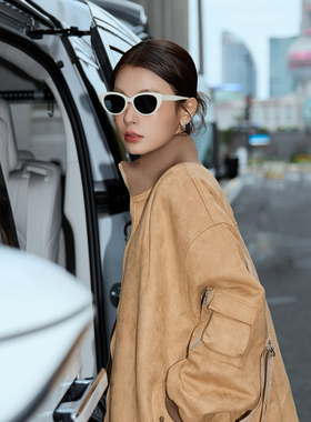 2025新款欧美辣妹风猫眼偏光墨镜