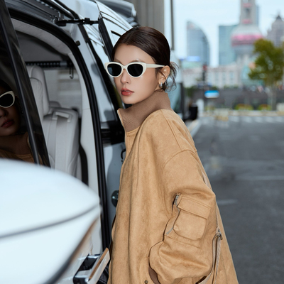 2025新款欧美辣妹风猫眼偏光墨镜
