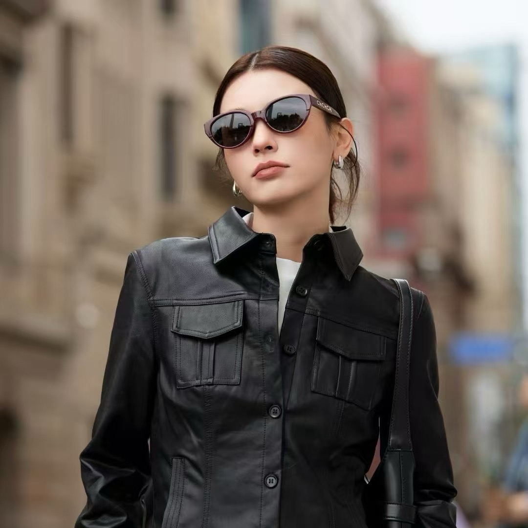 2025新款复古韩版猫眼偏光墨镜