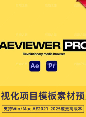 AE/PR脚本AEviewer Pro v2.2.3汉化可视化项目模板素材预览工具