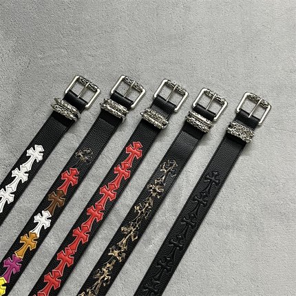 美式腰带配牛仔裤设计感小众个性十字架滚轮复古y2k皮带男女同款