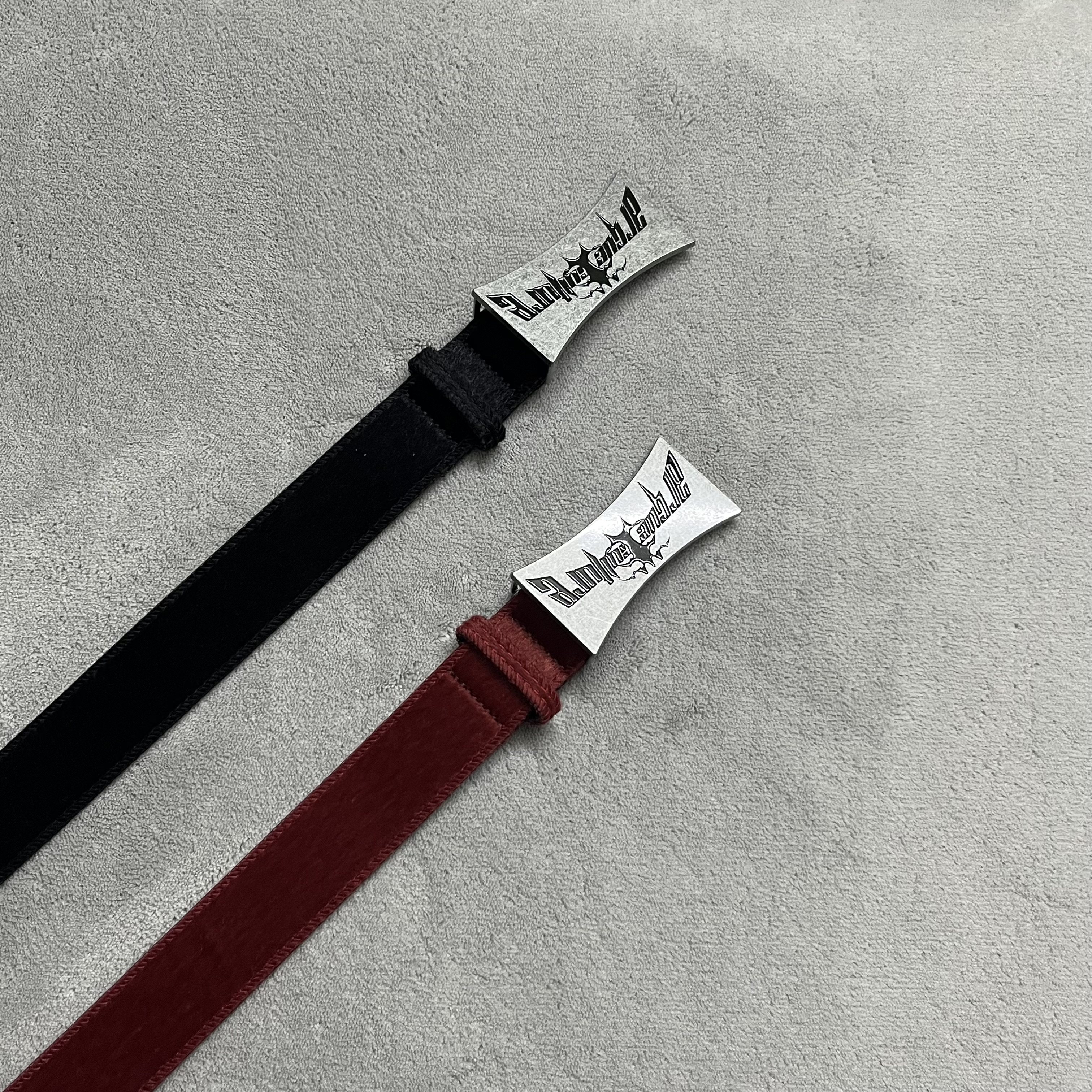 美式复古男女款金属牌皮带