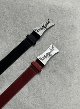 美式复古男女款重磅做旧金属牌皮带马毛皮带小众复古高级百搭腰带