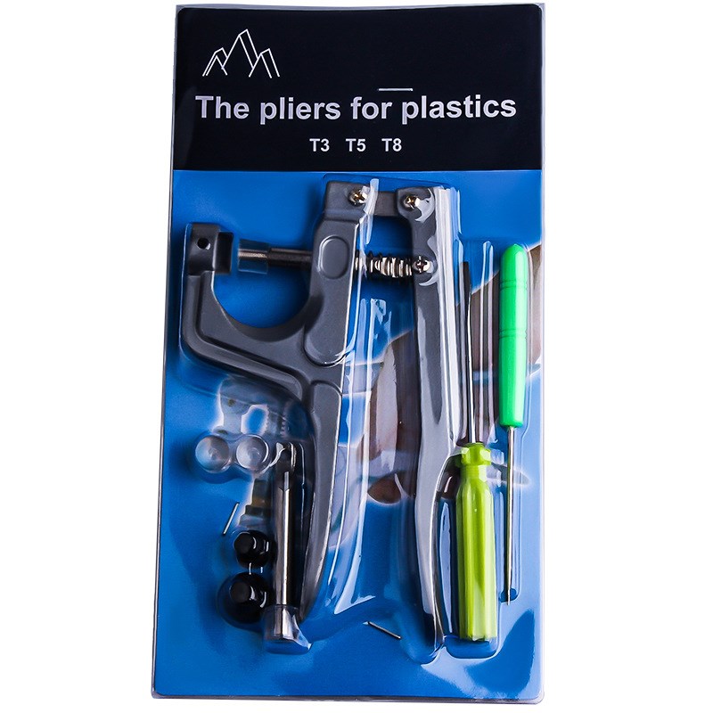 现货 T5/T8四合扣手压钳 彩色塑料树脂纽扣钳子  DIY手工安装工具