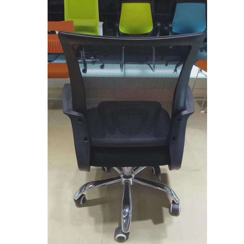 广东电脑椅简约网布升降办公椅弓形会议员工椅移动透气靠背转椅子