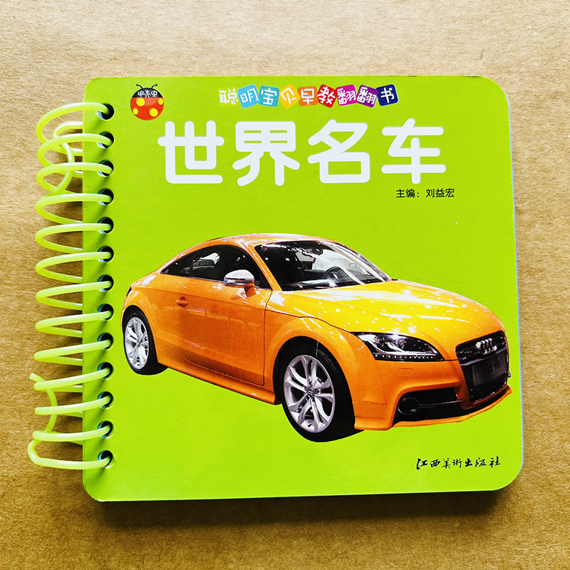 儿童认识车标卡片婴儿早教幼儿认知交通工具识车品牌益智玩具书籍图