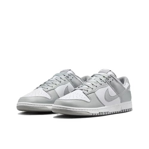 NIKE耐克男子DUNK LOW白灰经典休闲鞋低帮板鞋HF5441-105