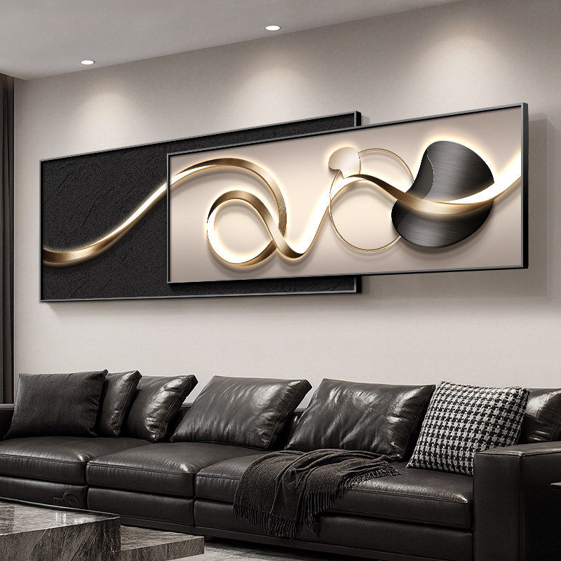 石来运转客厅装饰画轻奢高级感沙发背景墙挂画2025新款大白墙壁画,家居饰品,现代装饰画,淘宝优惠券,粉丝福利购,淘宝优惠卷