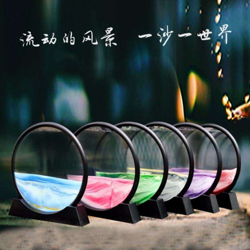 性情人节送女友生日礼物3d动态沙画艺术摆件流沙个客厅装饰小礼物