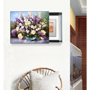 配电箱电表箱装饰画盖子装饰盒推拉中式掀盖式闸盒明装可推拉遮盖