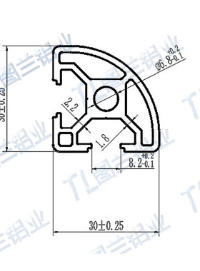 极速新品3030R铝挤型材料 黑色氧化3C030R工业铝合金型材3030弧形