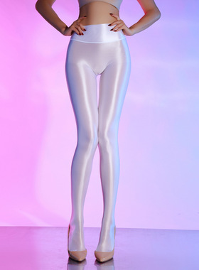 白色打底裤阿波罗无缝裆油亮加厚光泽舍宾性感马油紧身瑜伽连裤袜