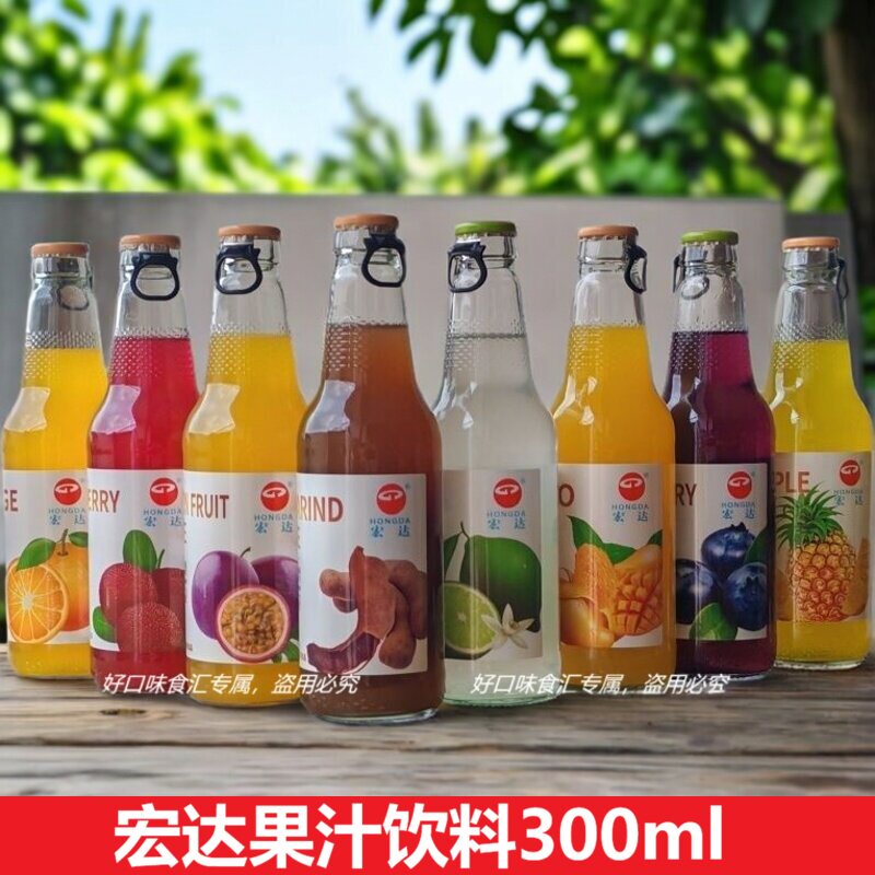宏达酸角汁300ml瓶装果汁饮料芒果百香果柠檬杨梅云南特产