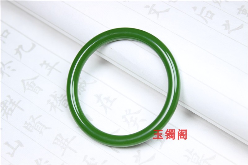 和田玉碧玉复古圆条手镯