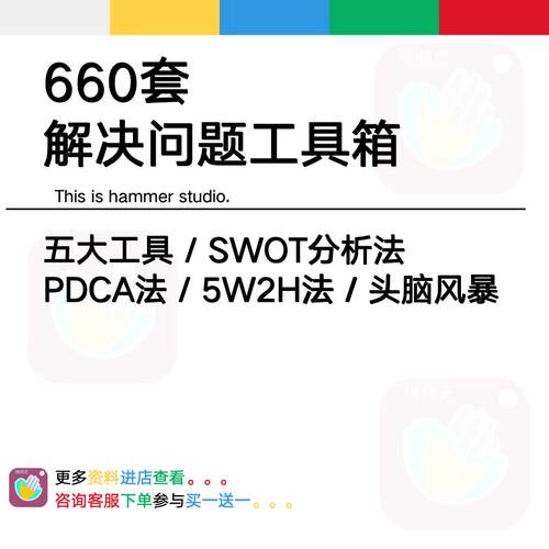 企业解决问题工具箱 五大工具 swot分析法PDCA麦肯锡5W2H质量管理