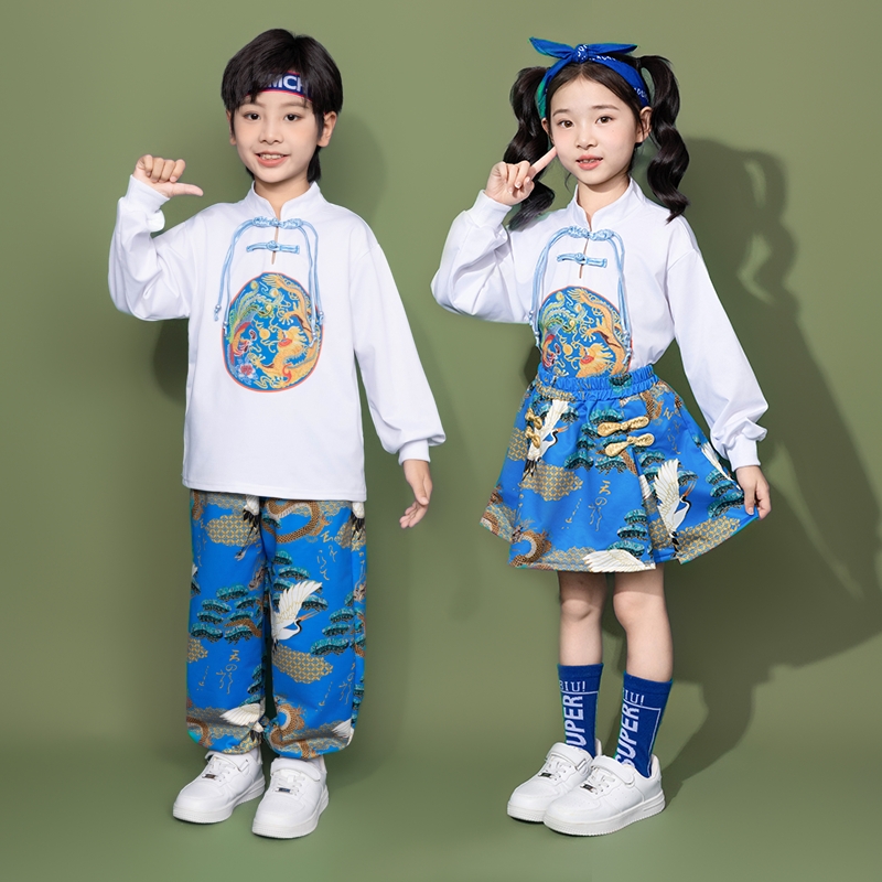 摩羯兔啦啦操新中式国庆表演服