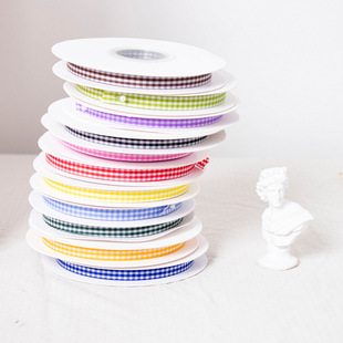 格子丝带蛋糕盒包装网格绸带手工diy装饰烘焙缎带鲜花礼物包扎带