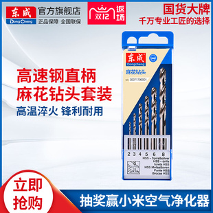 东成电动工具钻头高速钢直柄麻花钻头建工冲击钻套装