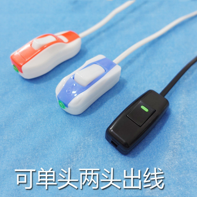 按钮按键品质开关 一头单两头带线手柄半挂式吊床头灯具配件铜图片