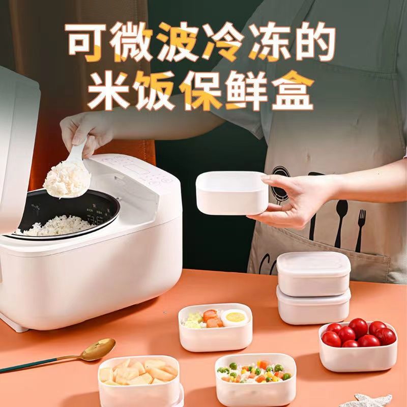 糙米饭分装冷冻盒装杂粮饭的盒子减脂餐定量小饭盒100g米饭收纳盒