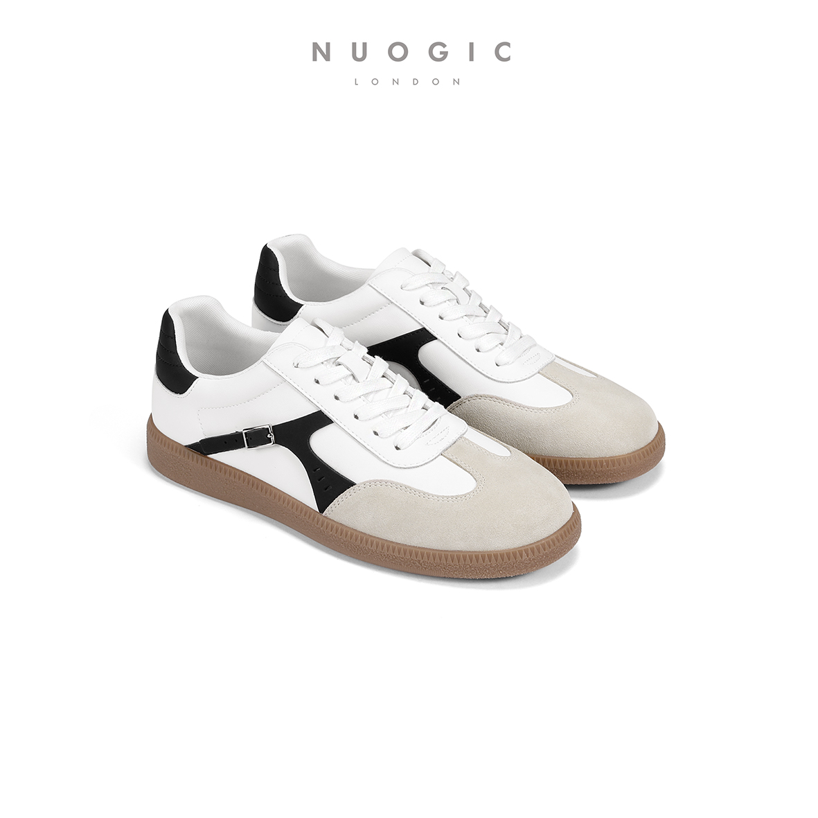 NUOGIC设计师品牌 明星同款【救生系列】系带圆头复古德训鞋