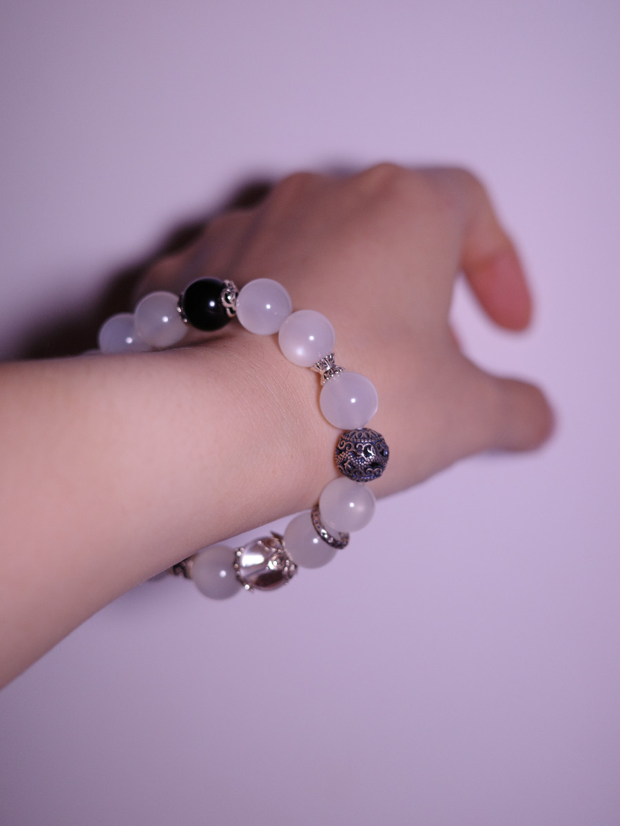 门泰特/沙丘 水晶奇谭原创白月光石水晶手串手链