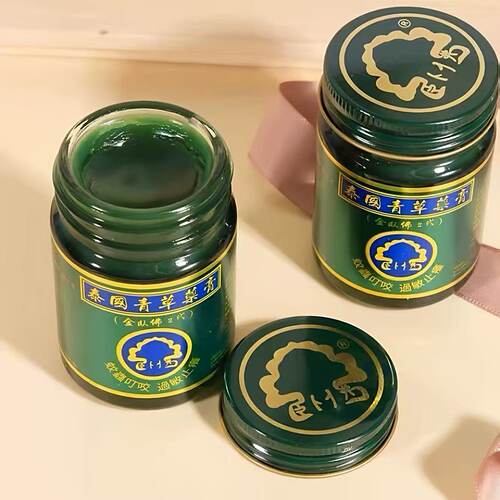 泰国原装金卧佛青草膏正品儿童婴儿去蚊痒蚊虫叮咬绿药膏新版2代