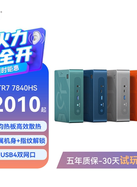 零刻GTR7 7840HS 65W高性能大满贯接口 游戏办公设计迷你电脑主机