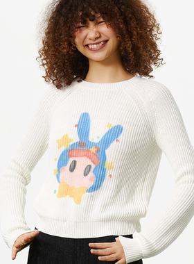 Melting Sadness MTSS Karoro数码印花套头圆领毛线衫 2025年秋