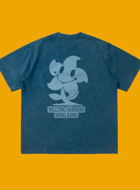 Melting Sadness Karoro Flower Complexcon限定洗水印花短袖T恤