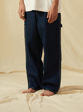 Melting Sadnessx LEE  深蓝牛仔长裤春季穿搭