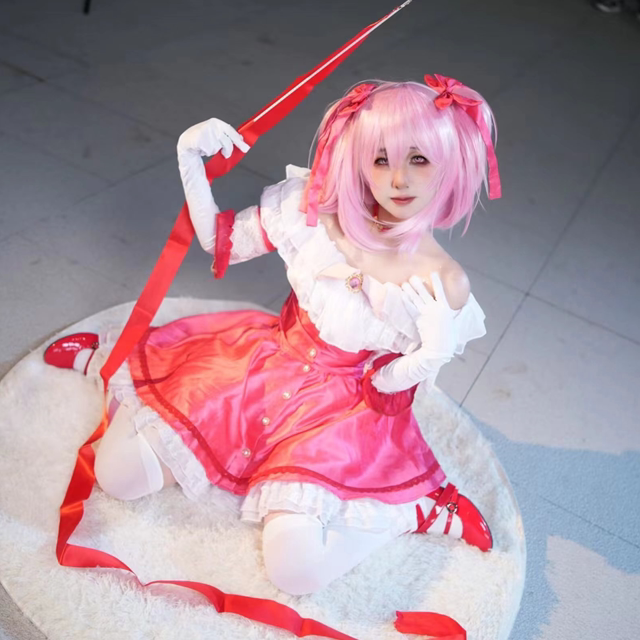 鹿目圆cos服女装魔法少女小圆魔女之夜的回天cosplay礼服全套现货图片