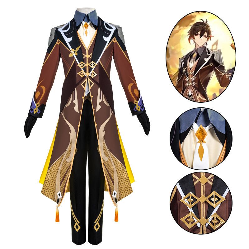 厂家原神cos服钟离游戏全套制服套装C服少年cosply服装男现货