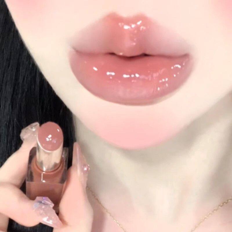 找到了清冷美女的颜色!低饱和水光玻璃唇显白口红女伪素颜嘟嘟唇