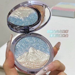 雪山上的丁达尔~高光粉提亮脸部立体修容卧蚕细闪亮晶晶眼影爆闪