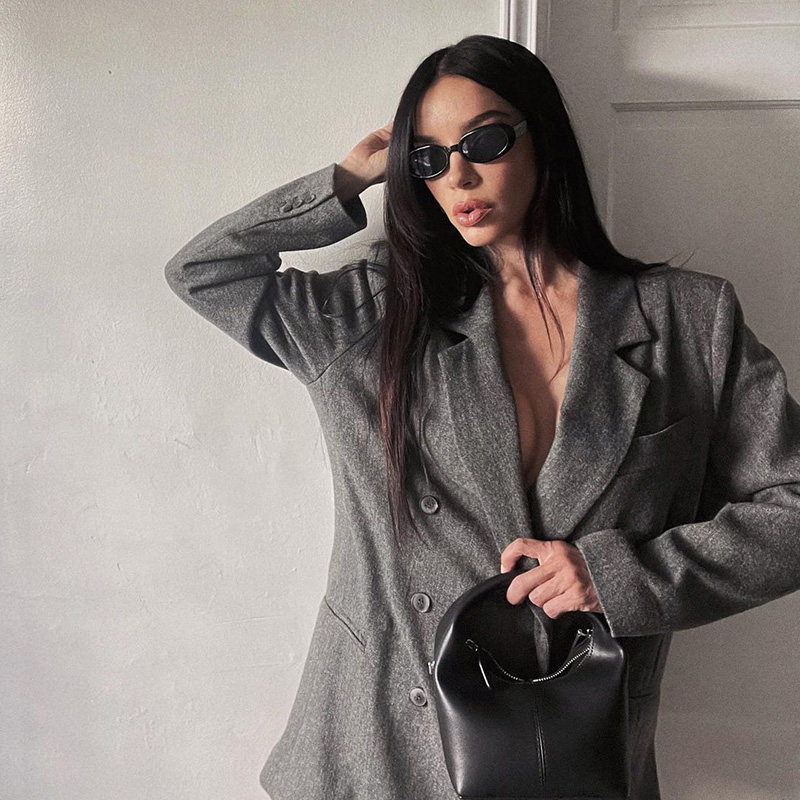 Bob Ore Blue CollectionRebecca 真皮小号牛角包