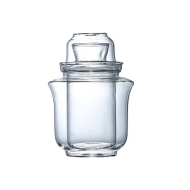 家用黄酒温酒壶温药神器三件式玻璃温酒器烫酒器酒壶酒杯酒具套装