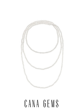 CANA GEMS PD0643 许我耀眼许妍同款长款珍珠毛衣链 百搭珍珠项链